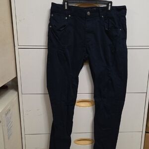 Spark Men’s Blue Pants Size 38x34 Cotton Stretch Dress Pants Blue Dark